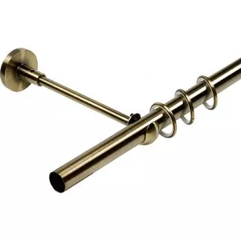 Карниз однорядный, 280 см, металл, цвет золото антик