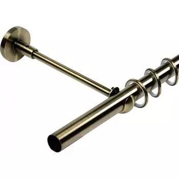 Карниз однорядный, 320 см, металл, цвет золото антик