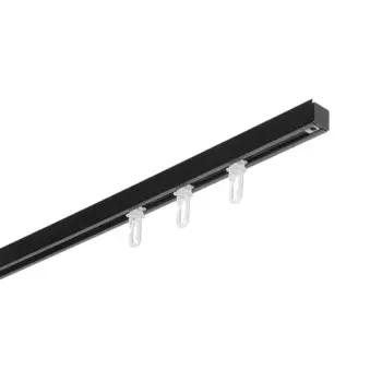 Карниз однорядный Atlant Mini 320 см алюминий цвет черный