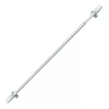 Карниз однорядный раздвижной Цилиндр 40-60 см металл цвет белый