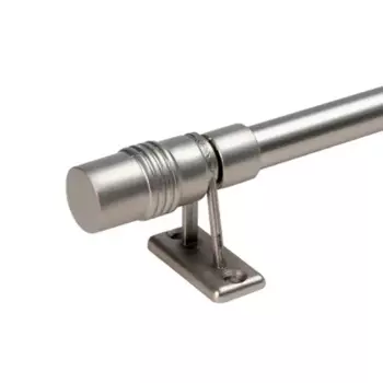 Карниз однорядный раздвижной Цилиндр 60-80 см металл цвет никель