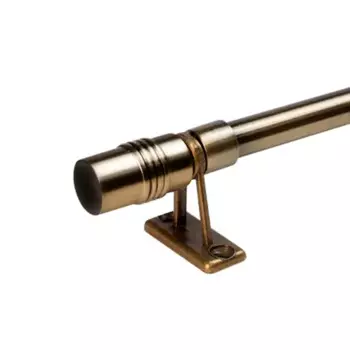 Карниз однорядный раздвижной Цилиндр 60-80 см металл цвет латунь