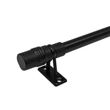 Карниз однорядный раздвижной Цилиндр 60-80 см металл цвет черный