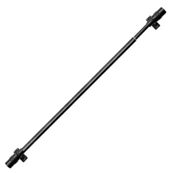 Карниз однорядный раздвижной Цилиндр 80-120 см металл цвет черный