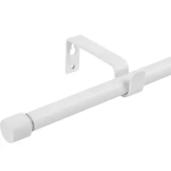 Карниз однорядный раздвижной Inspire Цилиндр d13/16 мм 120-210 см металл цвет белый