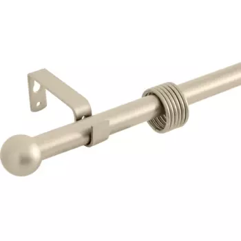 Карниз однорядный раздвижной d19/16 мм шар 160-320 см цвет сталь