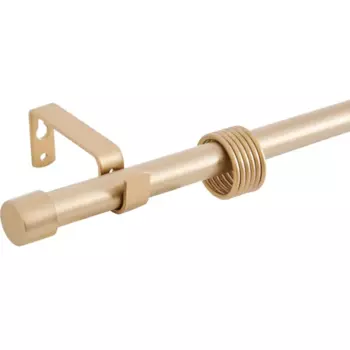 Карниз однорядный раздвижной d19/16 мм заглушка 160-320 см цвет бронза