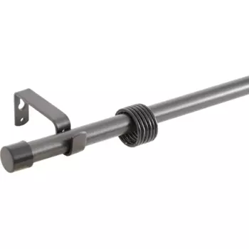 Карниз однорядный раздвижной d19/16 мм заглушка 160-320 см цвет шоколад