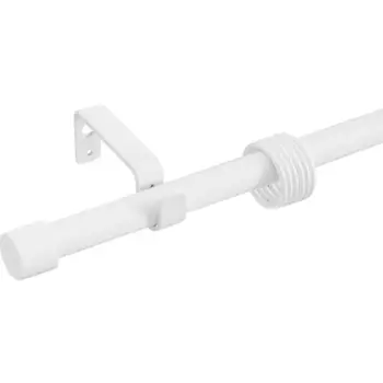 Карниз однорядный раздвижной d19/16 мм заглушка 160-320 см цвет белый