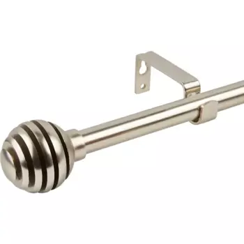 Карниз однорядный раздвижной Inspire Elip 160-300 см металл цвет никель