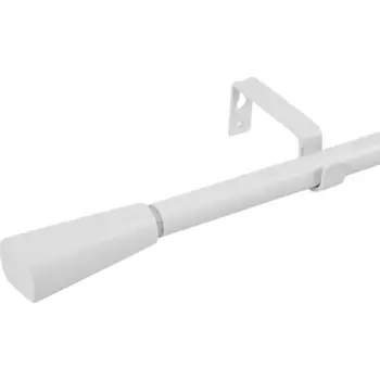 Карниз однорядный раздвижной Inspire Грани d16/19 мм 160-300 см металл цвет белый