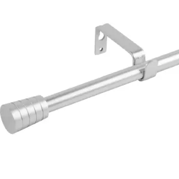 Карниз однорядный раздвижной Inspire Pommel 120-210 см металл цвет серебро