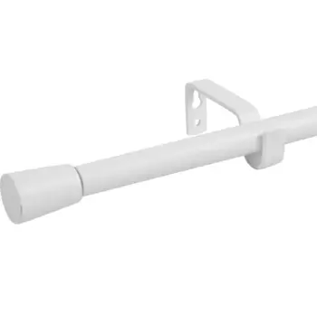 Карниз однорядный раздвижной Inspire Pommel 160-300 см металл цвет белый