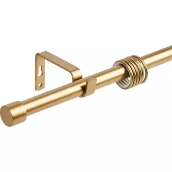 Карниз однорядный раздвижной с заглушкой d19/16 мм 140-280 см металл цвет бронза