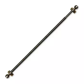 Карниз однорядный раздвижной Сфера 60-80 см металл цвет латунь