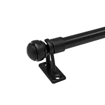 Карниз однорядный раздвижной Сфера 60-80 см металл цвет черный