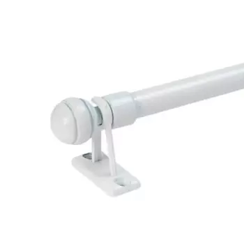 Карниз однорядный раздвижной Сфера 80-120 см металл цвет белый
