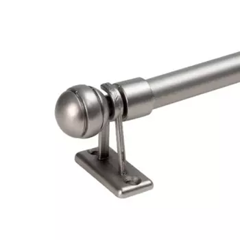 Карниз однорядный раздвижной Сфера 80-120 см металл цвет никель