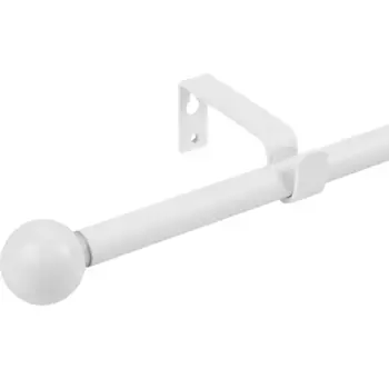 Карниз однорядный раздвижной Inspire Шар d13/16 мм 120-210 см металл цвет белый