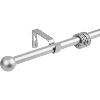 Карниз однорядный раздвижной шар d19/16 мм 140-280 см металл цвет серебро