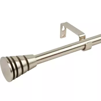 Карниз однорядный раздвижной Inspire Трапеция 160-300 см металл цвет никель