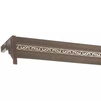 Карниз шинный двухрядный «Луи» в наборе 160 см цвет латунь