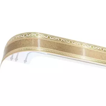 Карниз шинный трехрядный «Монарх» в наборе 240 см пластик цвет песок