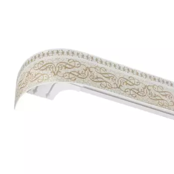 Карниз трехрядный Прима 240 см пластик цвет ваниль