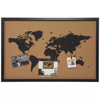 Карта мира пробковая 38x58 см