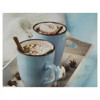 Картина без рамы 40х50 см «Голубые чашки»