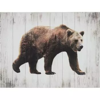 Картина на досках «Гризли» 60x80 см