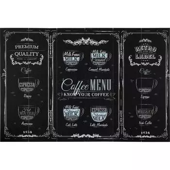 Картина на досках «Кофейное меню» 40x60 см
