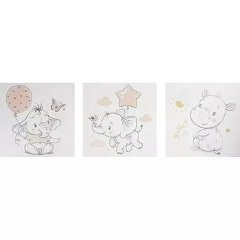 Картина на досках «Мечтатели» 20x20 см, 3 шт.