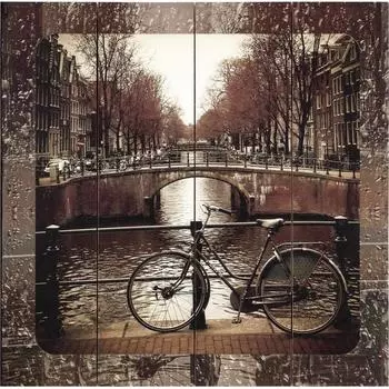 Картина на досках «Ностальгия по Амстердаму» 40x40 см