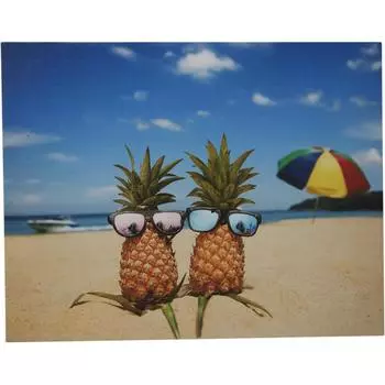 Картина на холсте «Ананасы на пляже» 40х50 см