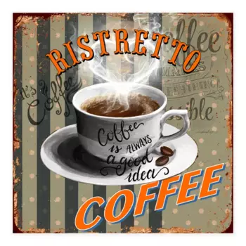 Картина на холсте Чашка кофе 30x30 см