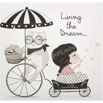 Картина на холсте «Девочка в тележке» 30x30 см