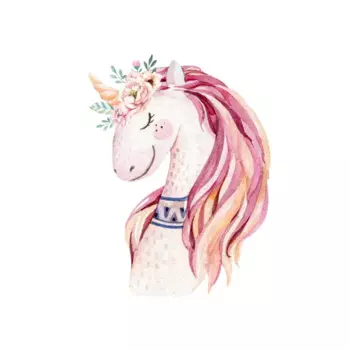 Картина на холсте Единорожка 40x50 см