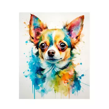 Картина на холсте Fbrush Чихуахуа в акварели 40x50 см