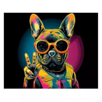 Картина на холсте Fbrush Французский бульдог 40x50 см