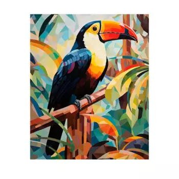 Картина на холсте Fbrush Тропический тукан 40x50 см