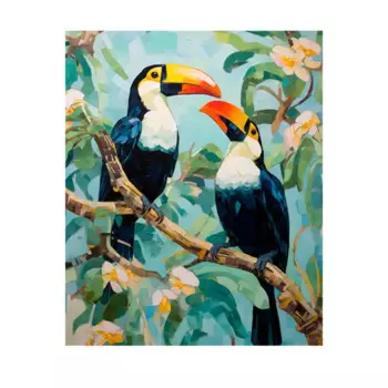 Картина на холсте Fbrush Туканы 40x50 см