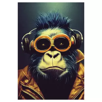 Картина на холсте хипстерский музыкант 40x50 см