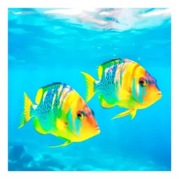 Картина на холсте Канвас 30x30 см цвет голубой