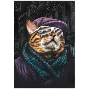 Картина на холсте Кот-хипстер 3 70x110 см