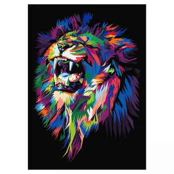 Картина на холсте Львиные эмоции 40x50 см