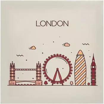 Картина на холсте «Лондон» 30x30 см