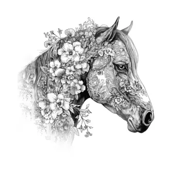 Картина на холсте Лошадь 30x30 см