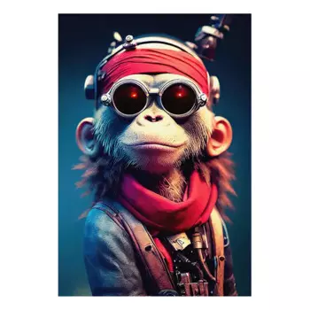 Картина на холсте Мартышка в бандане 30x40 см