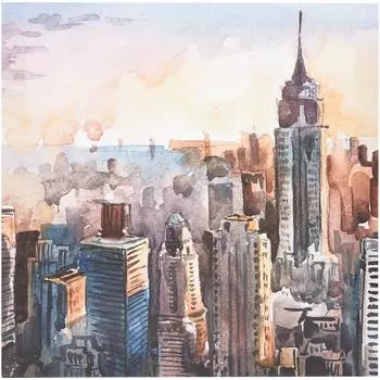 Картина на холсте «Небоскребы» 30x30 см